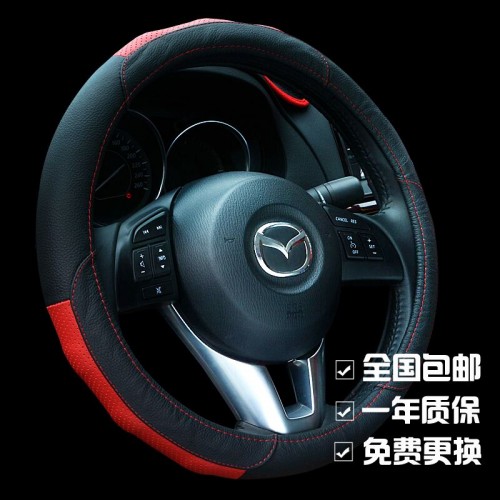 【歡動】四季手縫真皮汽車方向盤套 真正頭層牛皮